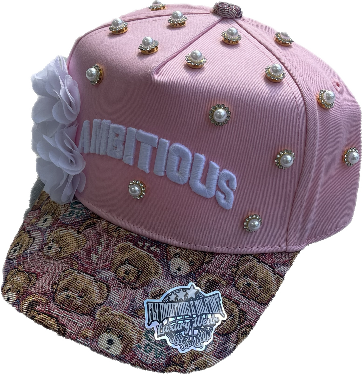 Pink “Ambitious” Luxury Snapback