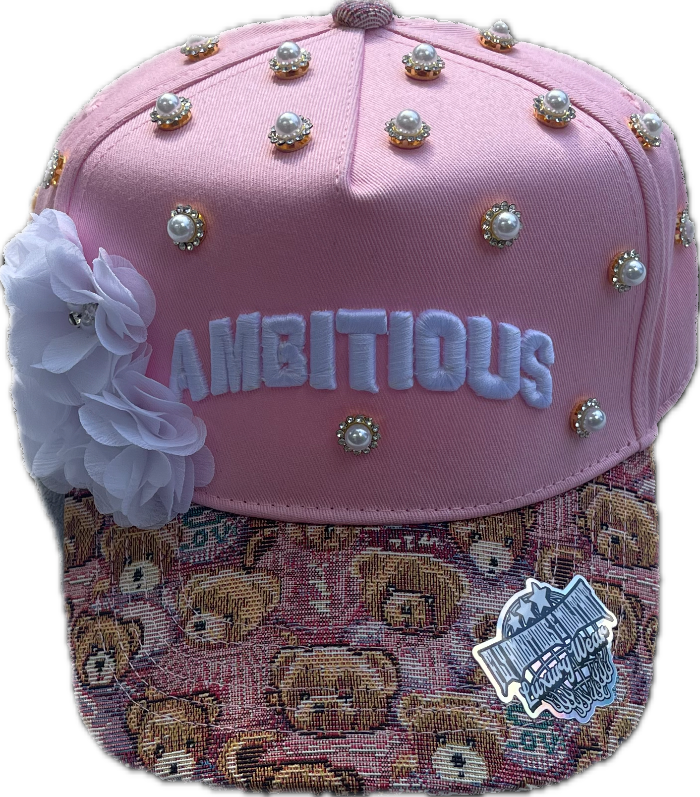 Pink “Ambitious” Luxury Snapback