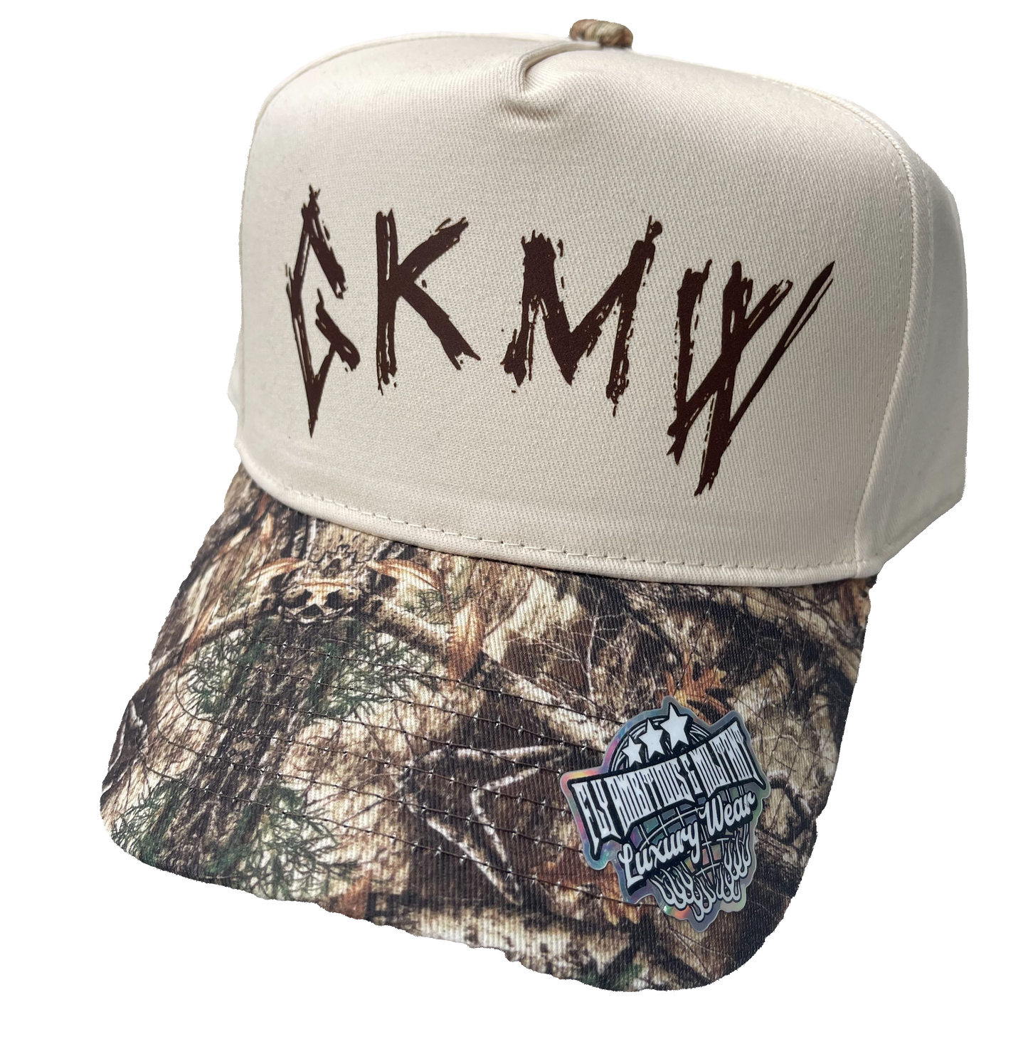 Cream/Camo “God Keeps Me Winning” Luxury Snapback