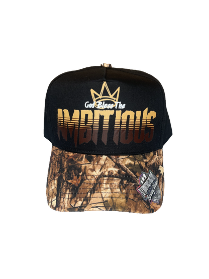Black/Camo “God Bless The Ambitious” Luxury Snapback